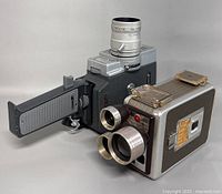 Kodak Brownie Turret and Jelco U8 cameras side by side