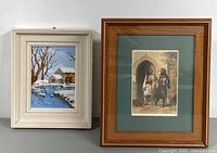 Both framed artworks side by side showing relative sizes and frames