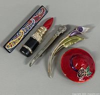 Front view of all five jewelry items