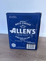 Front of sealed Allen's vinegar 2 × 5 L box showing branding and size