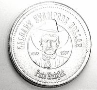 Obverse showing Pete Knight portrait and legends