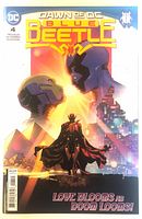 Front cover of Blue Beetle #4 comic showing artwork and issue details