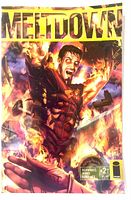 Front cover of Meltdown #2 comic showing title and artwork