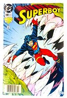 Front cover of Superboy #10 comic showing title, DC logo, issue number, cover art