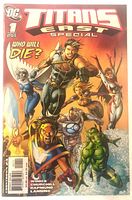 Front cover of Titans East Special #1 showing title, issue number, DC logo and character artwork