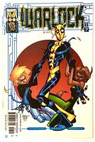 Front cover of Marvel Warlock #7 comic showing artwork and title