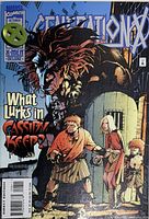 Front cover of Generation X #8 comic showing title, date and artwork