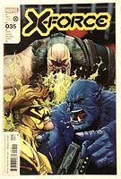 Front cover showing title, issue number 35, cover art with characters