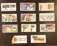 Fronts of all 11 Household Hints cards