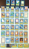 Full layout showing all 45 Webkinz blue-border trading cards