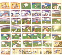 Grid view of the forty Looney Tunes Comic Ball 2 cards
