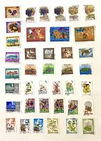 Full sheet showing all Hungarian pictorial stamps in lot