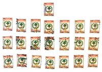 Front view of 20 cancelled Lebanon 1984 Olive Wreath & Cedar stamps arranged in rows