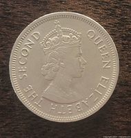 Obverse showing crowned Queen Elizabeth II profile