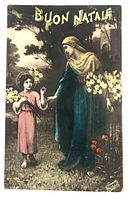 Front of postcard showing image and caption