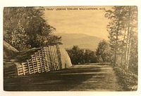 Front of postcard showing Taconic Trail view