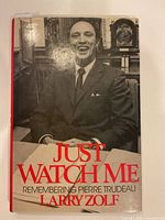 Front cover showing title, author, and image of Pierre Trudeau