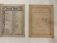 Front covers of both sheet music books
