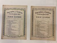 Front covers of both sheet music booklets