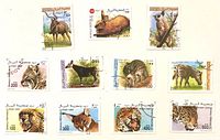 All twelve Somali Republic wildlife stamps laid out in three rows