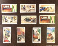 Front view of ten Safety First series cards