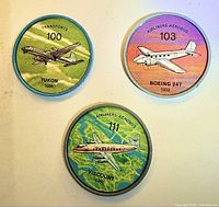 Group shot of three airplane tokens