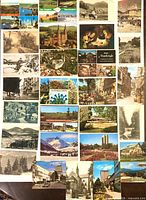 Overview showing all 27 postcards laid out