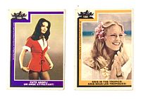 Front view of both trading cards side by side