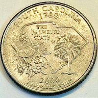 Reverse side with South Carolina design