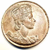 Obverse showing crowned Queen Elizabeth II bust