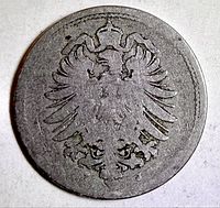 Obverse with crowned Imperial Eagle design