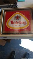 Heidelberg Beer cover mounted in light box