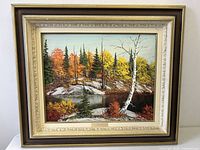 Front view of framed Cole Bowman painting