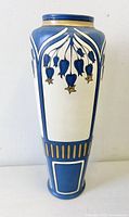 Full view of vase front showing Bluebells motif and colour palette