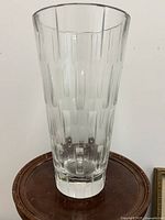 Full view of Stuart crystal vase standing on table