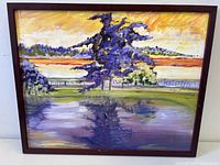 Front view of oil painting showing entire artwork and frame