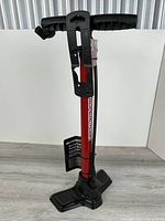 Full view of Supercycle floor pump standing upright