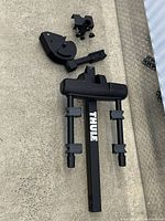 Overall rack and separate hitch components laid out