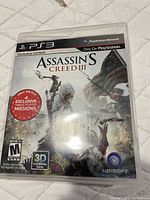 Front cover of Assassin's Creed III PS3 game case