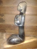 Left-side view of entire soapstone sculpture