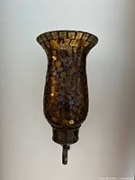 Front view of mosaic stained glass sconce