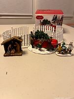 All four miniature pieces arranged together