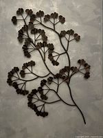 Full view of metal branch wall decor
