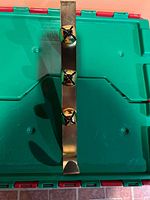 Front view showing full length of hanger and three bells