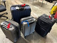 Group shot of the four suitcases