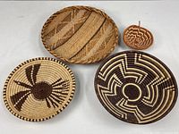 All four Southwestern woven baskets displayed together