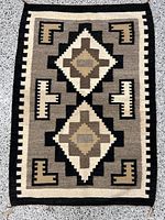 Full view of rug showing overall pattern and colors