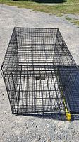 Overall view of folded-out wire dog crate