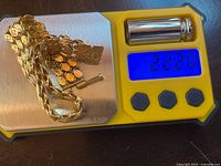 Bracelet on scale showing 22.20g