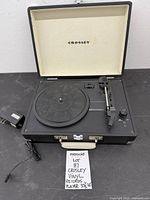 Turntable open with adapter shown
